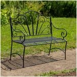 HTI living Gartenbank aus Metall romantische Sitzbank f&uuml;r Terrasse und Garten
