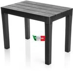 BigDean Garten Beistelltisch in Schwarz &ndash; wetterfester Campingtisch f&uuml;r In...