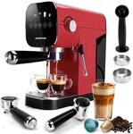 Aigostar - Espresso Siebtr&auml;germaschine, Kompatibel mit Kapseln und Gemahlenem