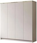 Lookway Kleiderschrank Aurora 4D Kaschmir mit Push-to-Open oder Goldgriffen,...