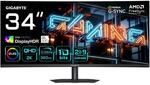 Gigabyte MO34WQC36 34&rdquo; WQHD Curved Gaming-Monitor - 3440 x 1440, 360Hz, 0.03ms,