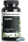 natural elements Kupfer &ndash; 365 vegane Tabletten &ndash; 2mg Kupfer pro Tagesdosis...