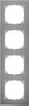 Merten M-Pure Decor-Rahmen, 4 Fach, Edelstahl/Aluminium, MEG4040-3646
