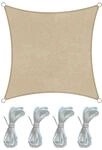 Rebecca Mobili Sonnenschutz Wetterschutz Quadratisch Polyethylen Beige UV-Schutz
