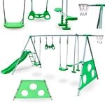 HyperMotion Kinderschaukel Outdoor Spielplatz-Set mit Rutsche, Schaukel,