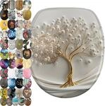 Sanilo WC Sitz mit Absenkautomatik & Quick-Release aus Holz, Tree of Life 