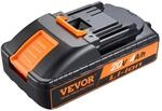 VEVOR 20 V 4000-mAh-Lithium-Akku Ersatz f&uuml;r Elektrowerkzeuge max. 40 A...