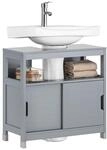 SoBuy Waschbeckenunterschrank Badezimmerschrank - Badschrank mit Fu&szlig;polster,