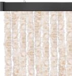 Arsvita Flauschvorhang 90x220cm (Beige-Braun), Perfekter Insekten- und...