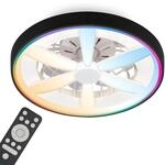 BRILONER - LED Deckenventilator mit Beleuchtung, Fernbedienung, DC-Motor, 5
