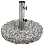 BURI Sonnenschirmst&auml;nder 20kg rund 45cm schwer Granit Edelstahl Schirmst&auml;nder