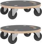 vidaXL Transportroller 2 STK. Rund &Oslash;38x11,5 cm 250 kg