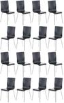CLP 16er-Set Wartezimmerstuhl Pepe Mit Ergonomischem Holzsitz Und Metallgestell...