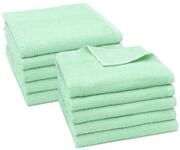 ZOLLNER 10er Set Handtuch 100% Baumwolle, 50x100 cm, Mint