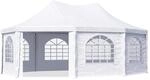 TOOLPORT Pagodenzelt Pavillon 5x7 m schnell & einfach zu montieren mit Fenstern...