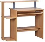 FineBuy Computertisch Buche 94x90,5x48,5 cm Laptop Tisch Modern mit...