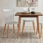 Esszimmerstuhl RAVI im 4er Set, Wei&szlig; - Moderne K&uuml;chenst&uuml;hle aus Polypropylen,
