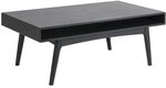 AC Design Furniture Monika Couchtisch, B 130 x H 50 x T 70 cm, schwarz, MDF, 1...