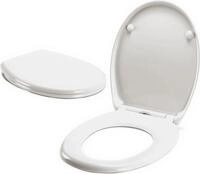eVendix WC-Sitz Duroplast Toilettendeckel mit Absenkautomatik- Easy Fix Clip...