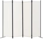 VEVOR Raumteiler Trennwand 4-teiliger Paravent Stellwand, Faltbarer Sichtschutz...