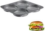 Westmark Burger Br&ouml;tchen Backform, F&uuml;r 4 Burger Buns, &Oslash; je 12 cm, Stahl,