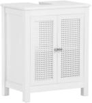 SoBuy Waschbeckenunterschrank Badezimmer Unterschrank mit 2 T&uuml;ren & Regal...