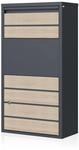 Zelsius Briefkasten mit Paketfach | Buche, Anthrazit RAL 7016 |...