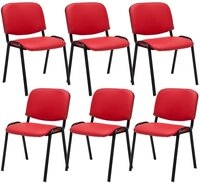 CLP 6er Set Besucherstuhl Ken Kunstleder I Stapelstuhl Mit Robustem...