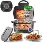 TurboTronic Hei&szlig;luftfritteuse 6 L - AFG6-1600 W Glas Airfryer &ndash; Digitale...