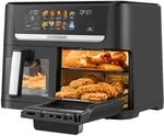 Steinborg&reg; XXL Hei&szlig;luftfritteuse Dual Zone 14 Liter (8L + 6L) Air Fryer 1700W...