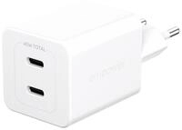 Empower Turbo 45W Charger incl. 2 x USB-C/EU Plug/White