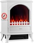 KAMINIO Elektrokamin Leni - Elektrischer Kaminofen mit Heizung, 3D-Flammeneffekt