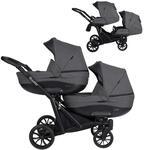 KUNERT BOOSTER 2in1 Kinderwagen Komplettset Zwillingskinderwagen Babywagen 2 in 1