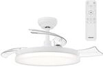 PHILIPS Solr Deckenventilator mit LED-Licht und Einziehbaren Fl&uuml;geln, 3 Fl&uuml;gel, 106