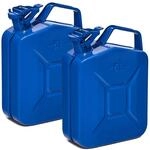 BW&reg; Benzinkanister Metall 2x 5 Liter - Kraftstoffkanister Blau - RAL 5005 -