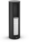 Zack OLOMO Wattepad-Spender aus Edelstahl - moderner Wattepad Organizer schwarz matt