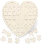 Relaxdays 2 x Herzpuzzle, XXL G&auml;stebuch f&uuml;r Hochzeit, Taufe & Geburtstag, 49...