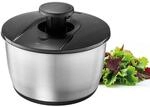 GEFU Salatschleuder PUSH IT &Oslash; 25 cm | Edelstahl-Sch&uuml;ssel 5 l |...