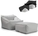 mokebo&reg; Gartensessel mit Pouf 'Der Sunnyboy' und Schutzh&uuml;lle, Bean Bag mit...