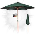DELUKE&reg; Sonnenschirm aus Holz ANNA Gr&uuml;n | HxB 258x300cm | Sonnenschirm 300 cm