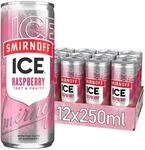 Smirnoff Ice Raspberry 12 Dosen, prickelndes Mixgetr&auml;nk mit Smirnoff Vodka und