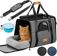 CADOCA&reg; Transportbox Katzen bis 20kg faltbar Sonnen- und Regendach...