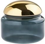 Giftcompany Voile Glasdose L blau/Gold 12,5cm