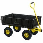 Zelsius Bollerwagen | 350 kg Tragkraft, 75 Liter | Schwarz/Gelb | Gartenkarre,