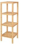 Dibea Tavora Bambusregal in zeitlosem Design, 33x33x98 cm, zur Regalwand