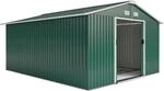 Outsunny Ger&auml;tehaus 12,4 m&sup2;, Gartenhaus mit Satteldach, Schiebet&uuml;r,...