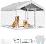 VEVOR Hundezwinger, 2x2x1,6 m, Hundeh&uuml;tte mit Sicherheitsschloss, Outdoor Hundehaus