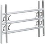 Relaxdays Fenstergitter Einbruchschutz, ausziehbar, f&uuml;r au&szlig;en, Stahl, 450 x