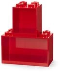 Room Copenhagen LEGO Baustein-Regalset, 2 STK. - Rot