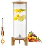 VEVOR Getr&auml;nkespender (1 x 13 L) f&uuml;r Partys Saftspender (aus Glas) mit Holzst&auml;nder